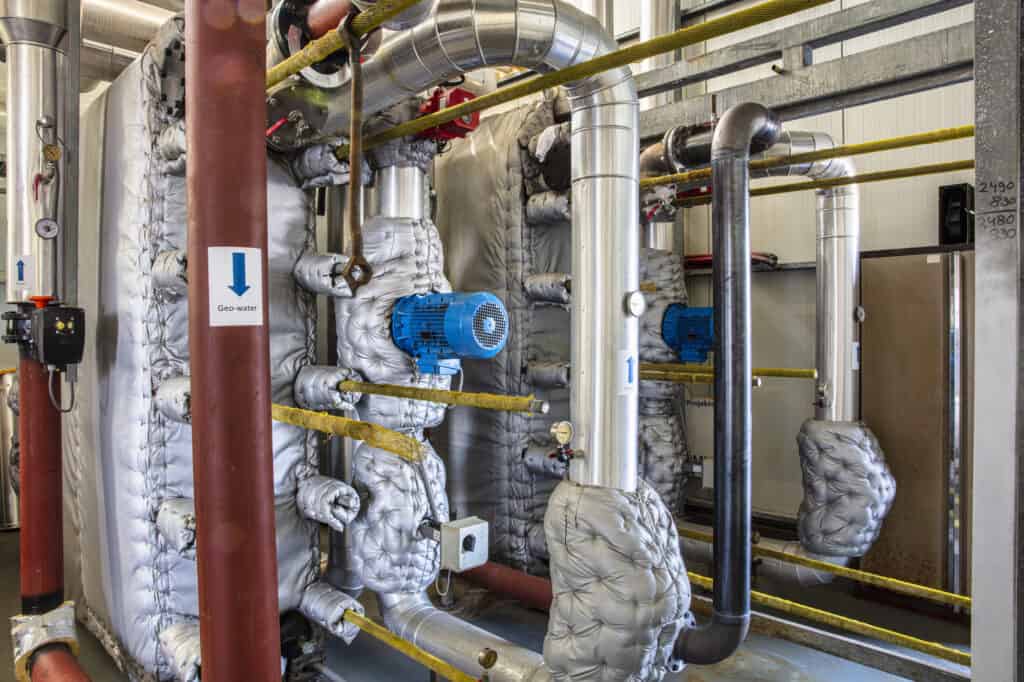 warmtewisselaar geothermie installatie
